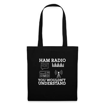 Amateur Radio Radio Funker Cadeau - Sac en tissu - noir - Devant