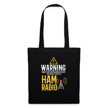 Amateur Radio Radio Funker Cadeau - Sac en tissu - noir - Devant
