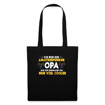 Ich Bin Ein Amteurfunker Opa - Stoffbeutel - Schwarz - Vorne