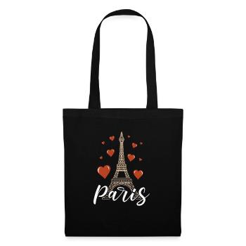Île-de-France Paris Frankreich Franzose - Stoffbeutel - Schwarz - Vorne