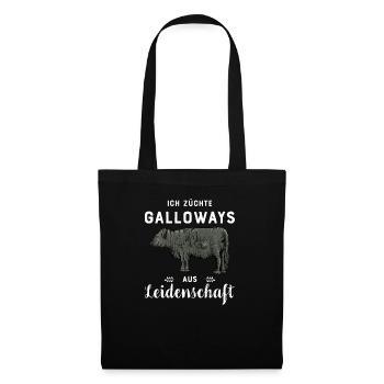 Galloway Rind I Schottland Rinderzucht für - Stoffbeutel - Schwarz - Vorne