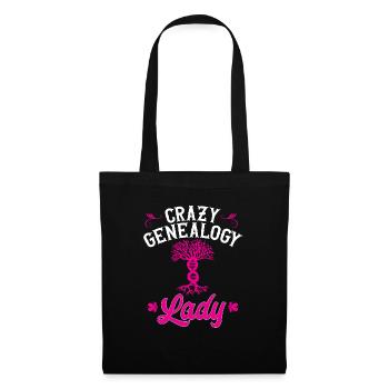 Généalogie Généalogie Généalogiste - Sac en tissu - noir - Devant