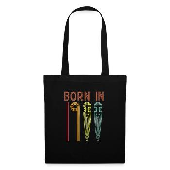 Born in 1988 vintage - Stoffbeutel - Schwarz - Vorne