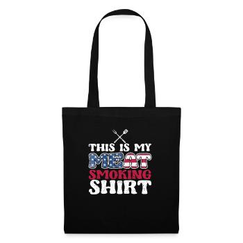 This Is My Meat Smoking Shirt Lustig BBQ Smoker - Stoffbeutel - Schwarz - Vorne