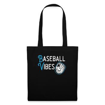 Amateur de baseball Joueur de baseball Entraîneur de baseball - Sac en tissu - noir - Devant