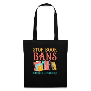 Lesen Sie verbotene Bücher Bücherwurm Buchliebhaber Bibliophile - Stoffbeutel - Schwarz - Vorne