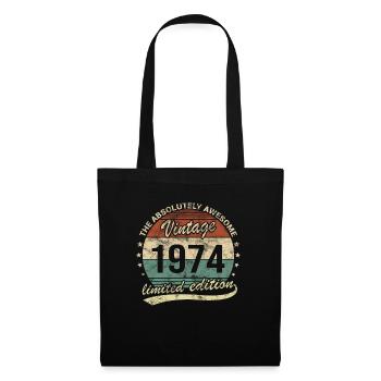 Awesome Since Vintage 1974 Retro Birthday Design - Tote Bag - black - Front