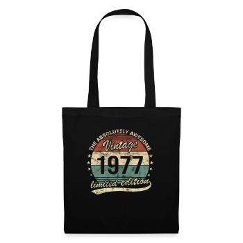 Awesome Since Vintage 1977 Retro Birthday Design - Tote Bag - black - Front