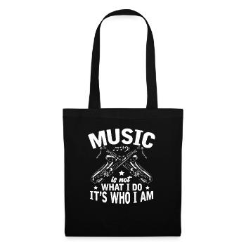 La musique n’est pas ce que je fais, c’est qui je suis - Sac en tissu - noir - Devant
