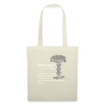 Généalogiste Définition Famille Chercheur Histoire - Sac en tissu - nature - Devant