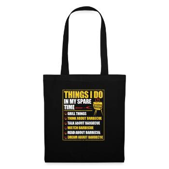 Ce que je fais pendant mon temps libre Barbecue - Sac en tissu - noir - Devant