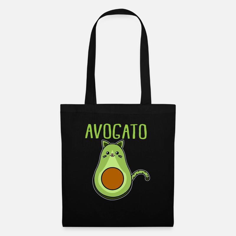 Avogato Cat Avocado - Stoffbeutel - Schwarz
