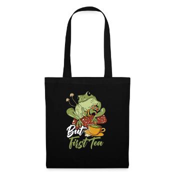 Cottagecore Mushroom Aesthetic Nature Conservation - Tote Bag - black - Front