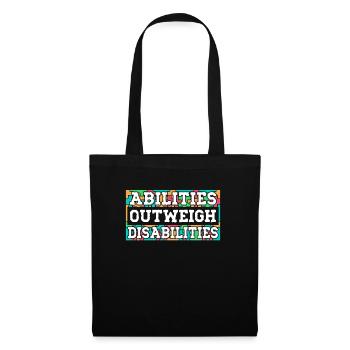 Autism awareness - abilities predominate - Tote Bag - black - Front