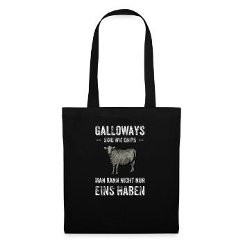Galloway Rind I Schottland Rinderzucht für - Stoffbeutel - Schwarz - Vorne