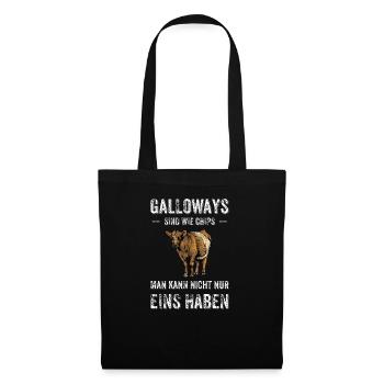 Galloway Rind I Schottland Rinderzucht für - Stoffbeutel - Schwarz - Vorne