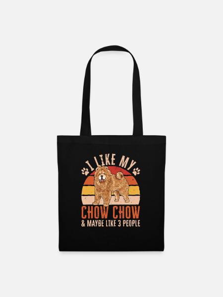 Chow Chow Hund - Stoffbeutel - Schwarz