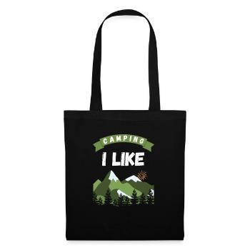 Camping que j’aime - Design - Sac en tissu - noir - Devant