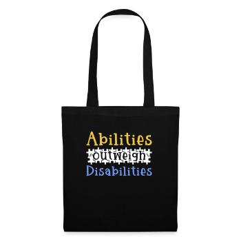 Autism awareness - abilities predominate - Tote Bag - black - Front