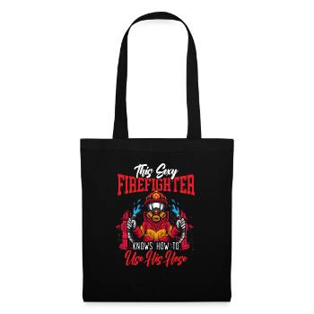 Fireman Fire Rescue Firefighter Firetruck - Tote Bag - black - Front