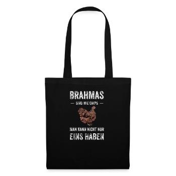 Brahma Hühner I Chicken Geflügel Motiv für - Stoffbeutel - Schwarz - Vorne