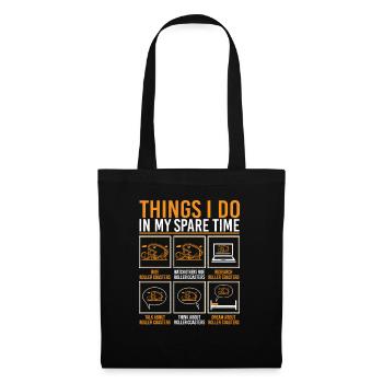 Things I Do In My Spare Time Theme Park Roller Coa - Tote Bag - black - Front