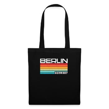 Berlin Berlinerin Berliner Stadt Berlin - Stoffbeutel - Schwarz - Vorne