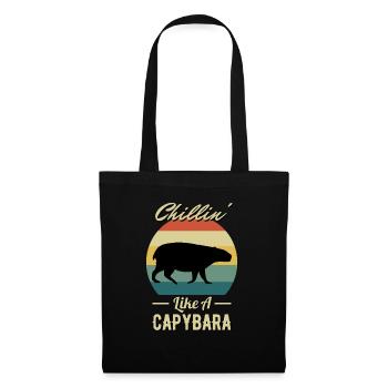Chillin' Like A Capybara - Sac en tissu - noir - Devant