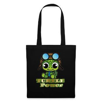 Turtle Power - Stoffbeutel - Schwarz - Vorne