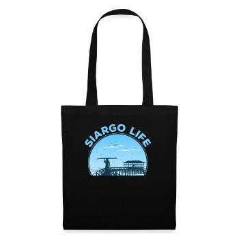 Surfen auf der Insel Siargao - Stoffbeutel - Schwarz - Vorne