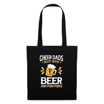 Cheerleader Proud Cheer Dad Cheerleading Beer - Tote Bag - black - Front