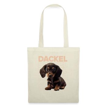 Rauhaardackel Dachshund Hund Hunde Welpe Dackel - Stoffbeutel - Natur - Vorne