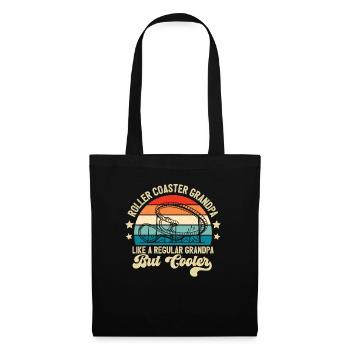 Theme Park Grandfather Amusement Park Roller Coast - Tote Bag - black - Front
