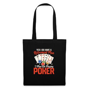 Oui, j’ai un plan de retraite Gambling Poker pl - Sac en tissu - noir - Devant