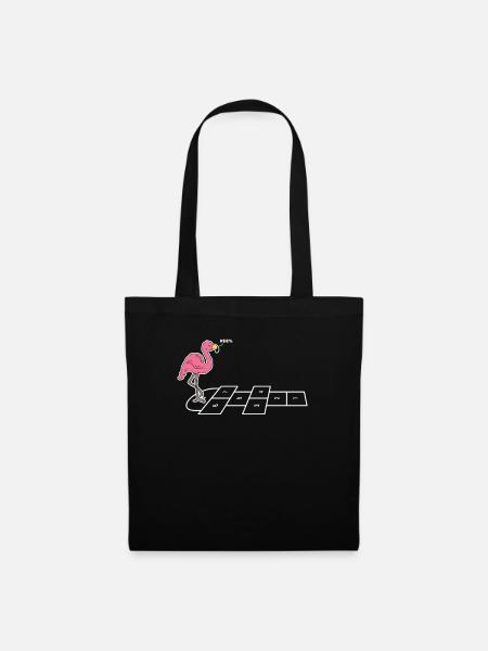 Flamingo - Stoffbeutel - Schwarz