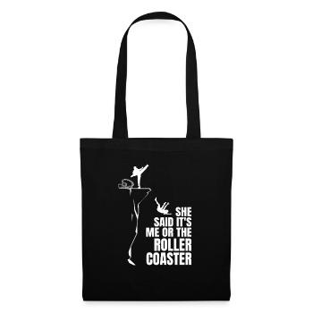 Theme Park Men Amusement Park Me Or The Roller Coa - Tote Bag - black - Front