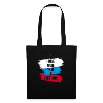 J’ai plus de 4 questions vintage texte simple - Sac en tissu - noir - Devant