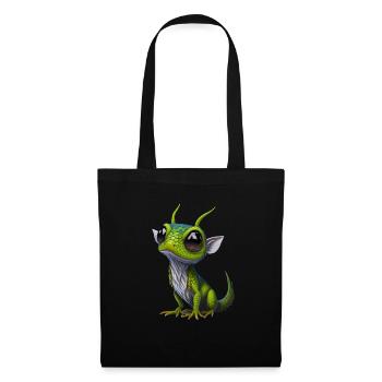Gamer's Perfect Illustration - Cute Colorful Gekko - Stoffbeutel - Schwarz - Vorne