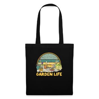 Vie de jardin Drôle drôle d’amoureux du jardinage Plante - Sac en tissu - noir - Devant