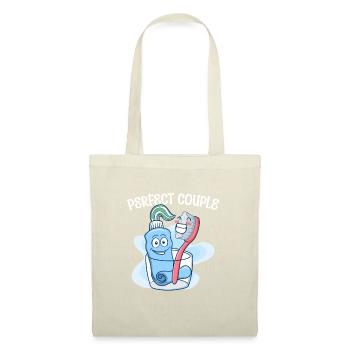 Paire Brosse à dents Dentifrice Sweet - Sac en tissu - nature - Devant