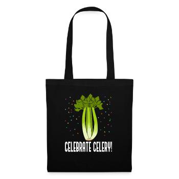 Célébrez le céleri, les légumes ironiques et la - Sac en tissu - noir - Devant