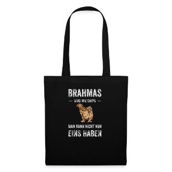 Brahma Hühner I Chicken Geflügel Motiv für - Stoffbeutel - Schwarz - Vorne