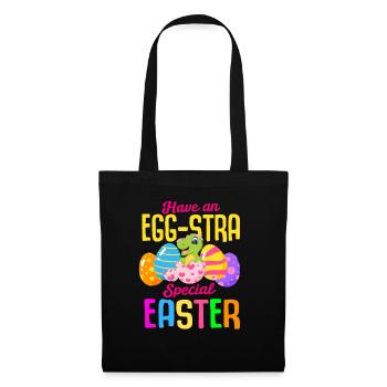 Easter T-rex Dinosaur Rabbit Easter Holiday - Tote Bag - black - Front