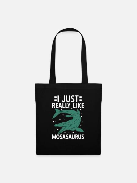 I Just Really Like Mosasaurus - Stoffbeutel - Schwarz