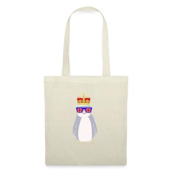 Pingouin Queen Elizabeth II Couronne britannique - Sac en tissu - nature - Devant