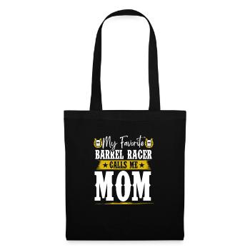 My Favorite Barrel Racer Mother Rodeo Barrel Racin - Stoffbeutel - Schwarz - Vorne
