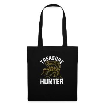 Treasure Hunter Funny Geocaching Metalldetektion - Stoffbeutel - Schwarz - Vorne