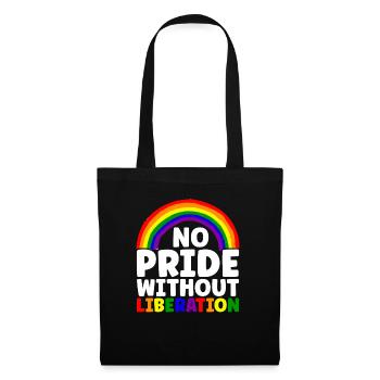 Kein Stolz ohne Befreiung Regenbogen LGBTQ Schwul - Stoffbeutel - Schwarz - Vorne