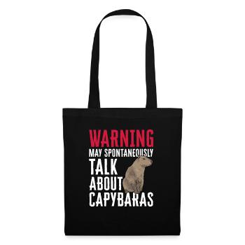 Rongeur Capybara - Sac en tissu - noir - Devant