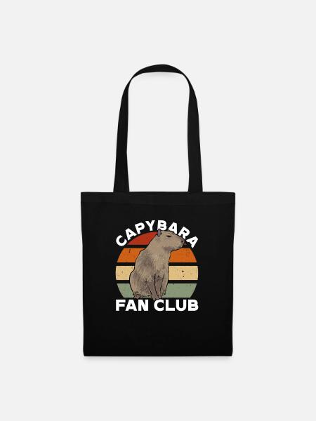 Capybara Nagetier - Stoffbeutel - Schwarz